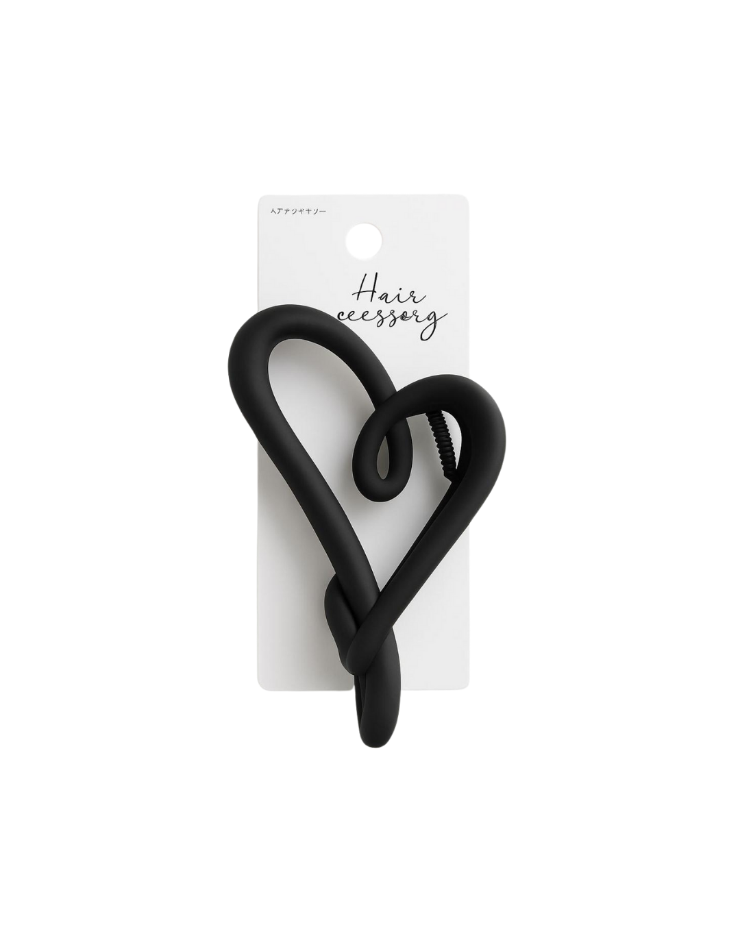 Kawai Hair Accessory Black Heart Clip